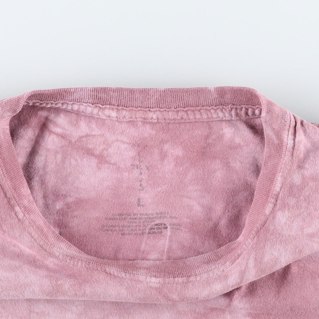 TRAVIS SCOTT McDonald's Tie-Dye Pattern Wrap T-Shirt (Men's Size L) cotton pink type Vintage Second Hand