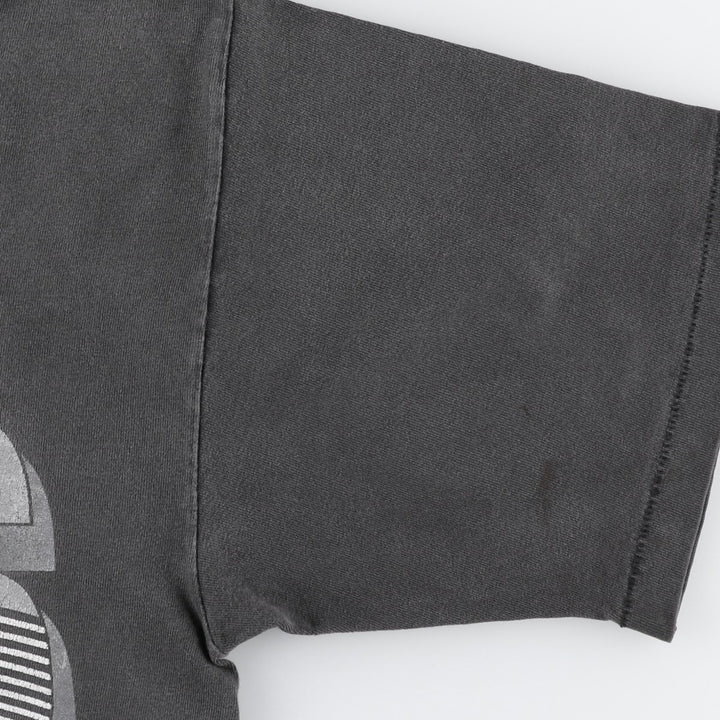 90'S Hugo Boss Short-Sleeve Printed T-Shirt, Made in USA, Men's Size XL (Equivalent), Vintage cotton Charcoal Vintage Second Hand