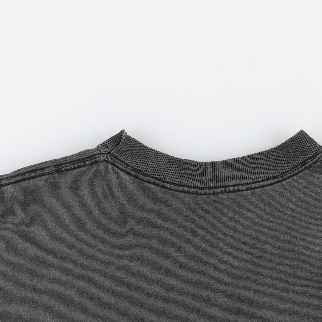 90'S Hugo Boss Short-Sleeve Printed T-Shirt, Made in USA, Men's Size XL (Equivalent), Vintage cotton Charcoal Vintage Second Hand