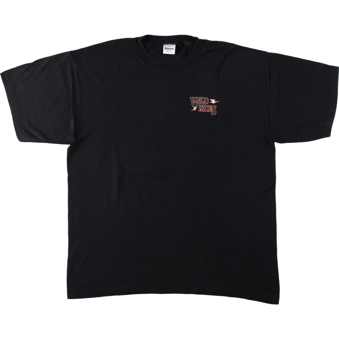 ~90'S Murina Harley-Davidson Motorcycle T-Shirt, Made in USA, Men's XL equivalent, Vintage cotton black type Vintage Second Hand