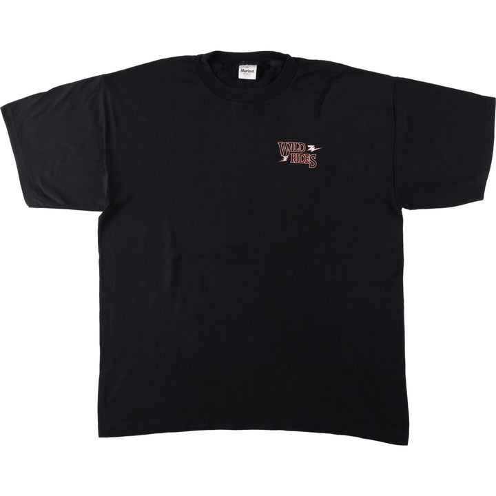 ~90'S Murina Harley-Davidson Motorcycle T-Shirt, Made in USA, Men's XL equivalent, Vintage cotton black type Vintage Second Hand