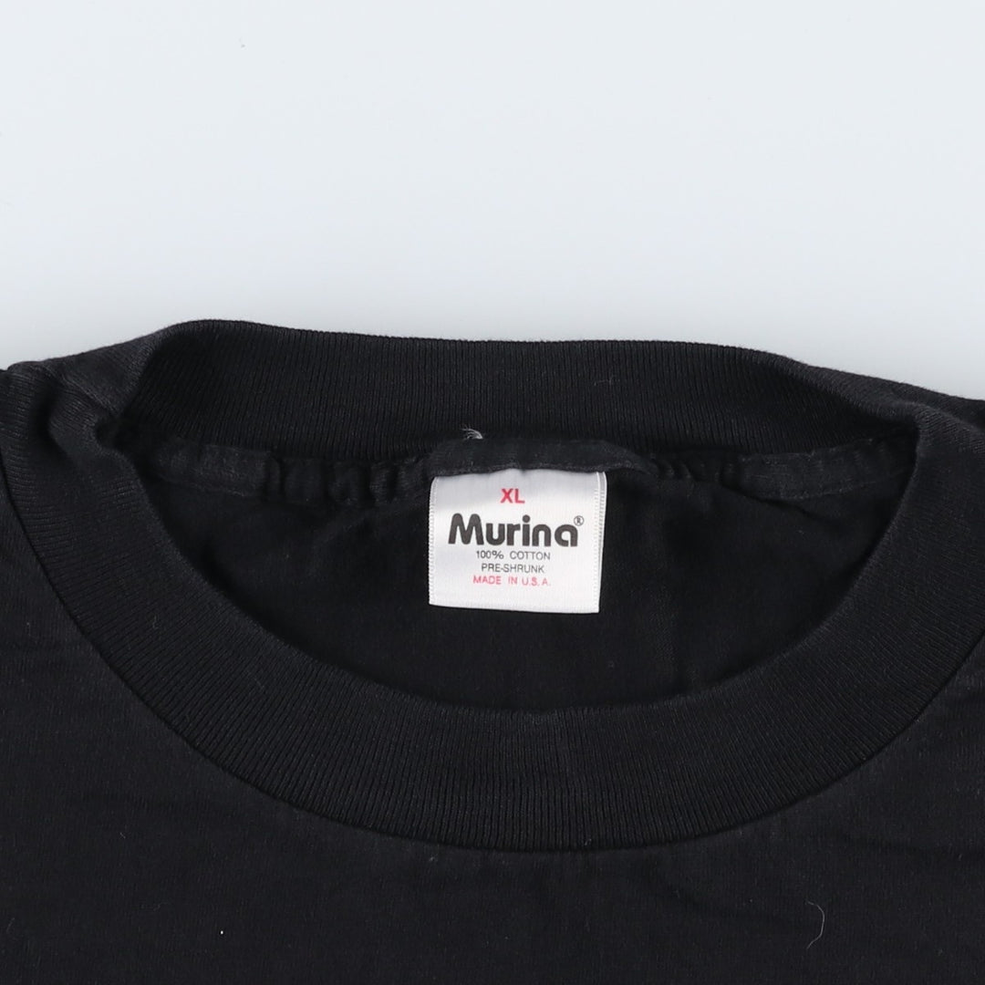 ~90'S Murina Harley-Davidson Motorcycle T-Shirt, Made in USA, Men's XL equivalent, Vintage cotton black type Vintage Second Hand