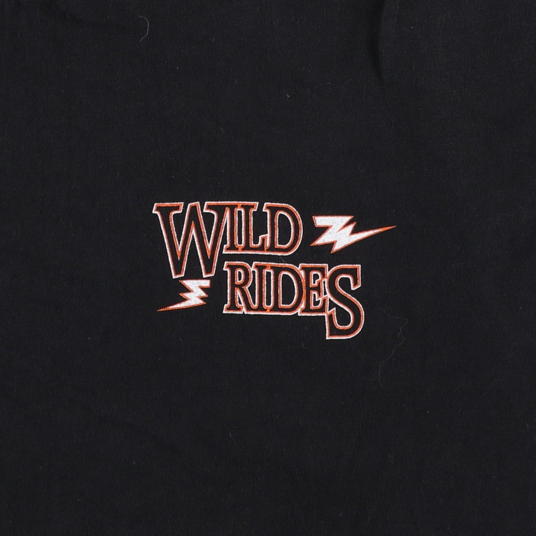~90'S Murina Harley-Davidson Motorcycle T-Shirt, Made in USA, Men's XL equivalent, Vintage cotton black type Vintage Second Hand