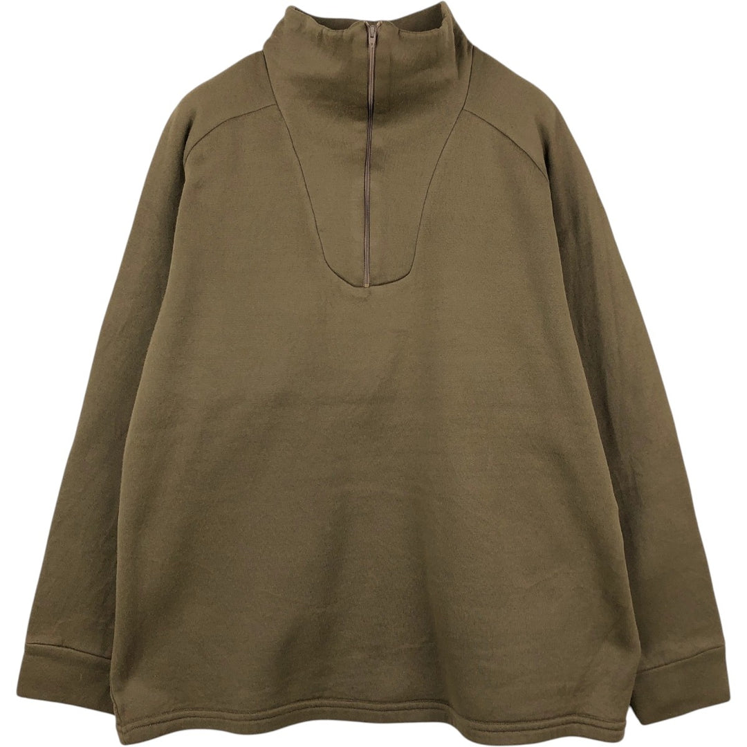 Kenyon Strata Half-Zip Fleece Pullover, Made in USA, Men's Size XL (approx.) polypropylene Khaki type brown Vintage Second Hand