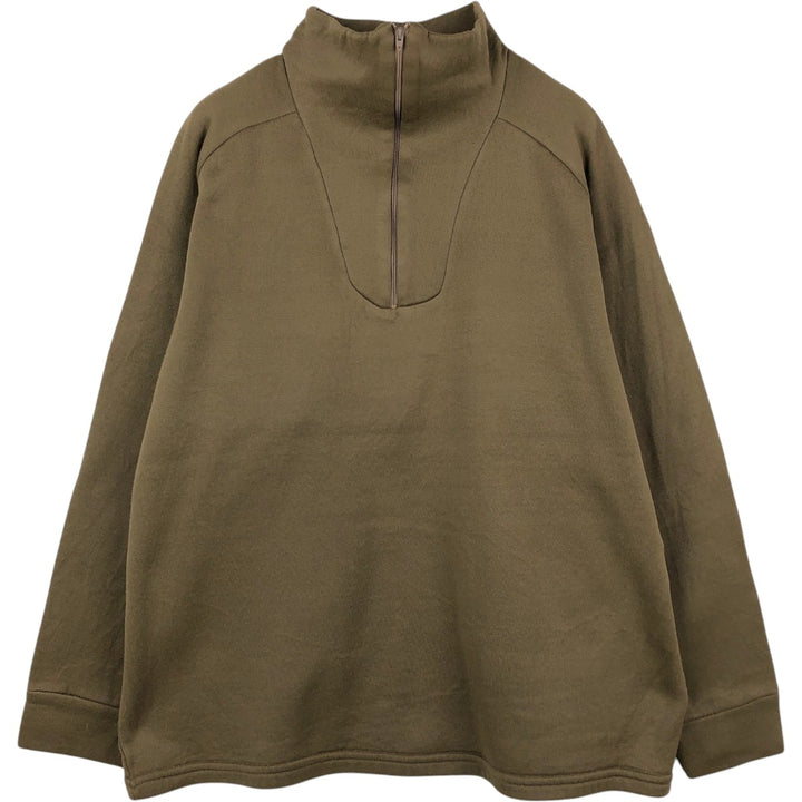 Kenyon Strata Half-Zip Fleece Pullover, Made in USA, Men's Size XL (approx.) polypropylene Khaki type brown Vintage Second Hand