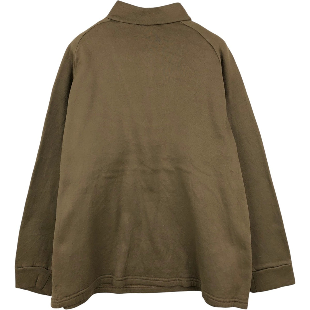 Kenyon Strata Half-Zip Fleece Pullover, Made in USA, Men's Size XL (approx.) polypropylene Khaki type brown Vintage Second Hand