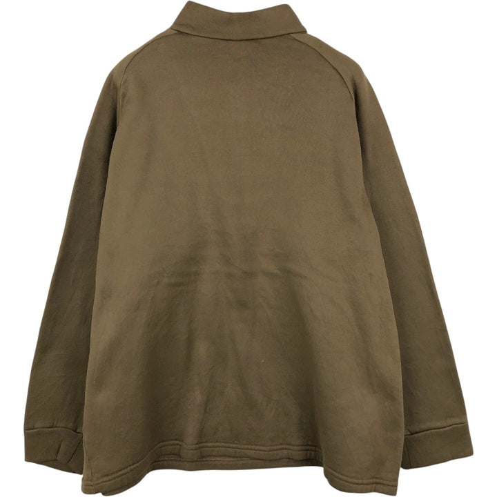 Kenyon Strata Half-Zip Fleece Pullover, Made in USA, Men's Size XL (approx.) polypropylene Khaki type brown Vintage Second Hand