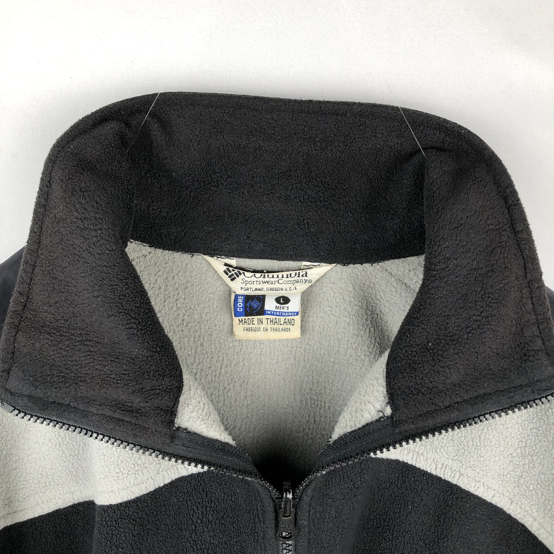 Columbia fleece jacket, men's size L polyester black type Vintage Second Hand