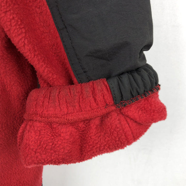 1990'S Eddie Bauer EBTEK Fleece Full-Zip Hoodie, Made in USA, Men's Size XL (Equivalent), Vintage polyester red type Vintage Second Hand