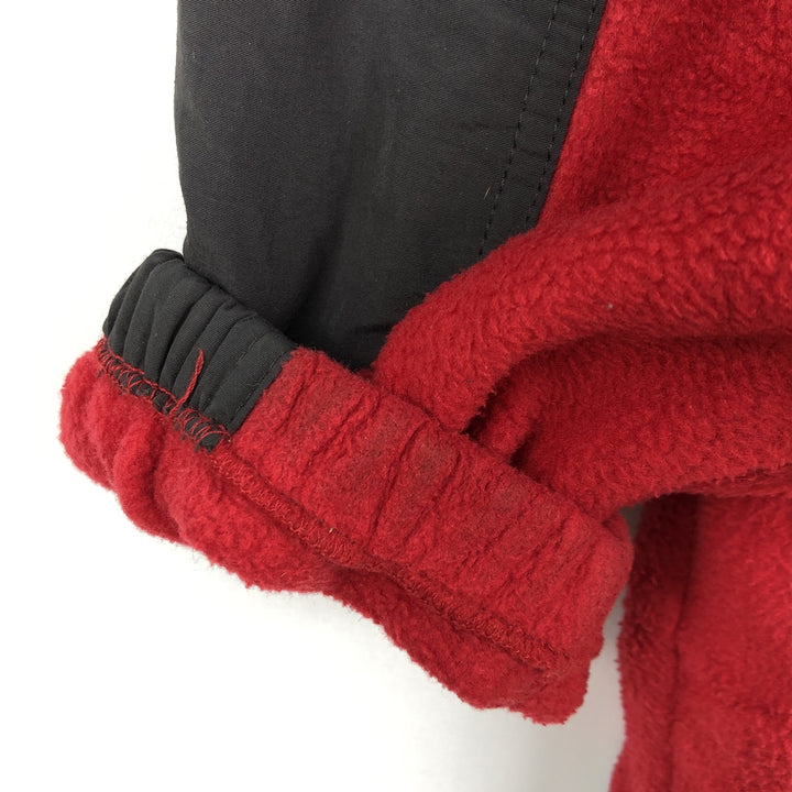 1990'S Eddie Bauer EBTEK Fleece Full-Zip Hoodie, Made in USA, Men's Size XL (Equivalent), Vintage polyester red type Vintage Second Hand