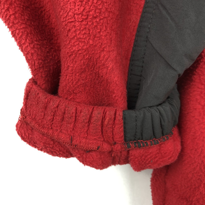 1990'S Eddie Bauer EBTEK Fleece Full-Zip Hoodie, Made in USA, Men's Size XL (Equivalent), Vintage polyester red type Vintage Second Hand