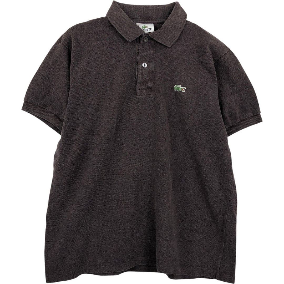 Lacoste LACOSTE short sleeve polo shirt size 3, men's size S cotton dark chocolate Vintage Second Hand