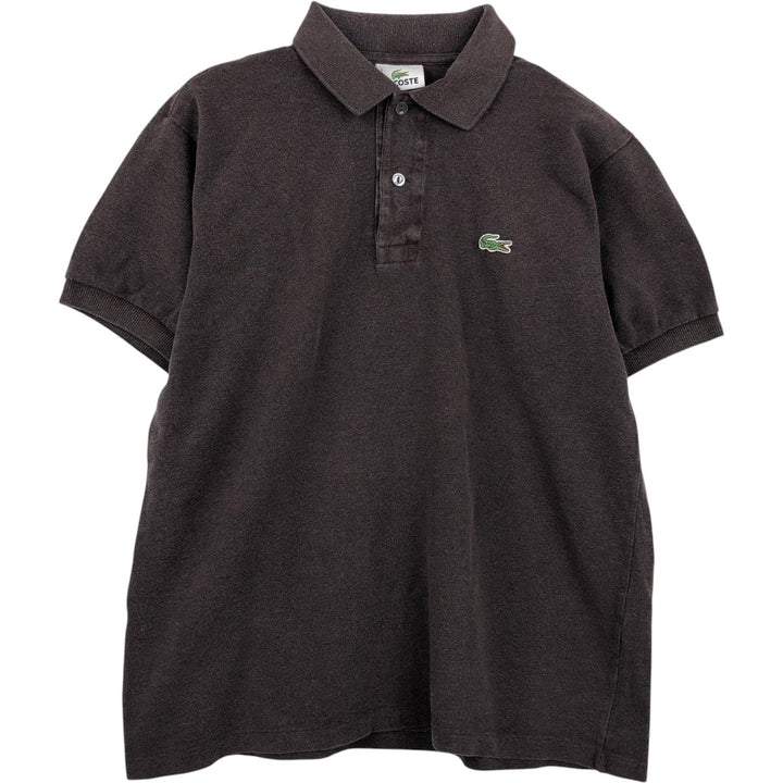Lacoste LACOSTE short sleeve polo shirt size 3, men's size S cotton dark chocolate Vintage Second Hand