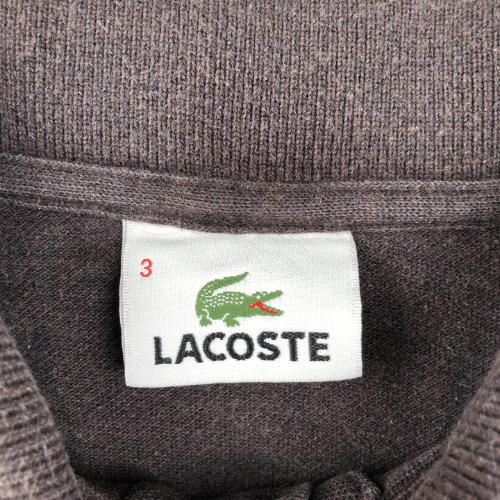 Lacoste LACOSTE short sleeve polo shirt size 3, men's size S cotton dark chocolate Vintage Second Hand