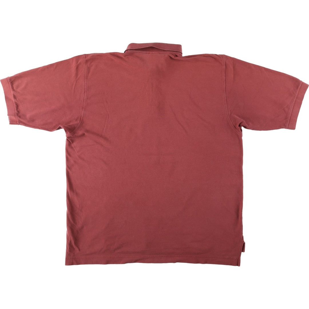 90'S Nike Center Logo Short-Sleeve Polo Shirt, Men's Size XL (Equivalent), Vintage cotton red type reddish brown Vintage Second Hand