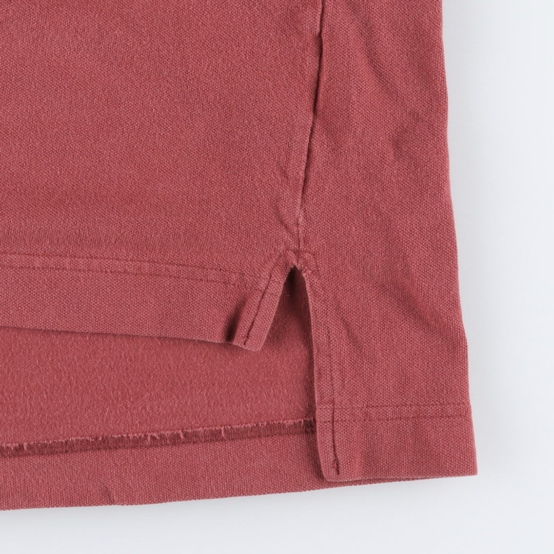 90'S Nike Center Logo Short-Sleeve Polo Shirt, Men's Size XL (Equivalent), Vintage cotton red type reddish brown Vintage Second Hand