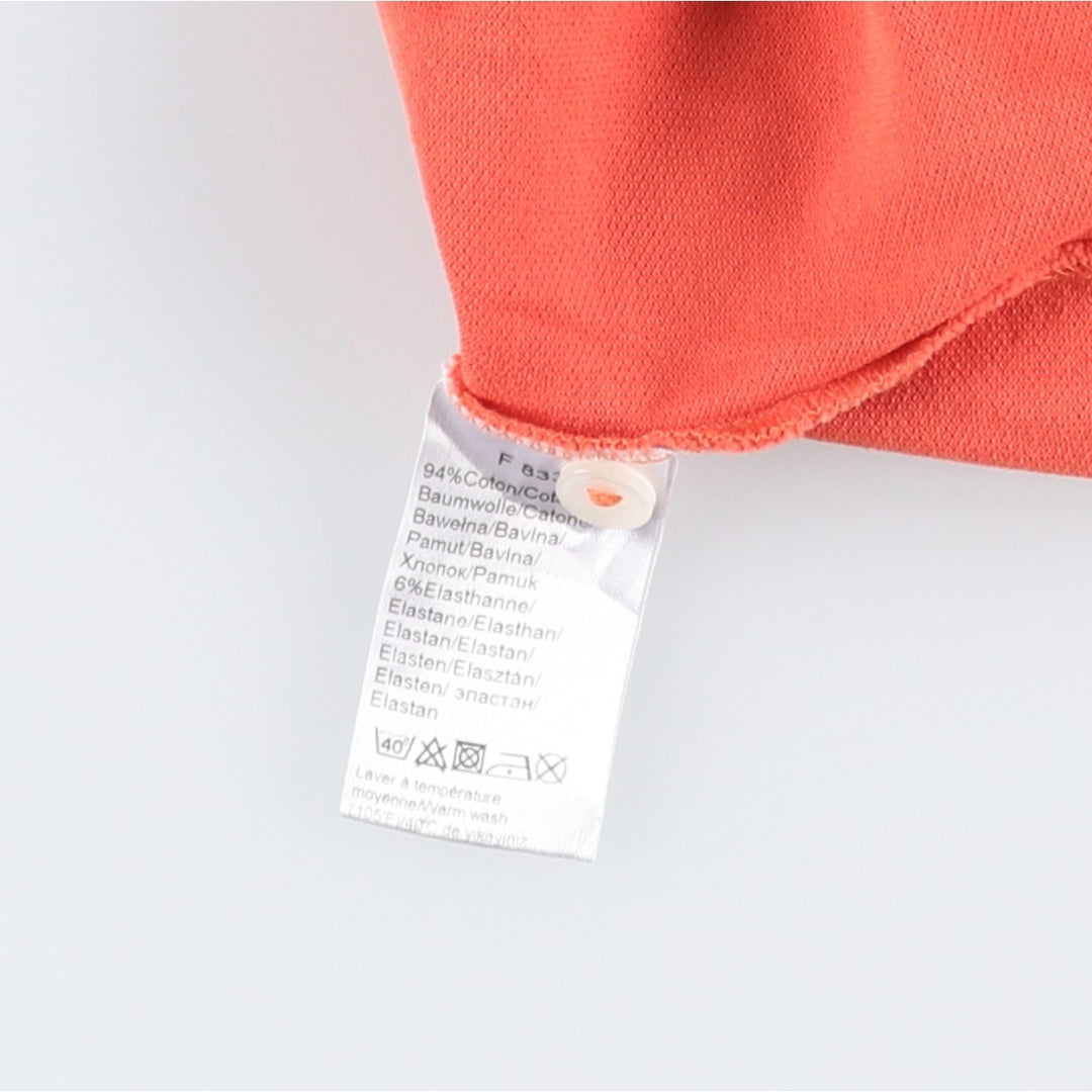 Lacoste LACOSTE SLIM FIT short sleeve polo shirt size 6, equivalent to men's XL cotton orange type Vintage Second Hand