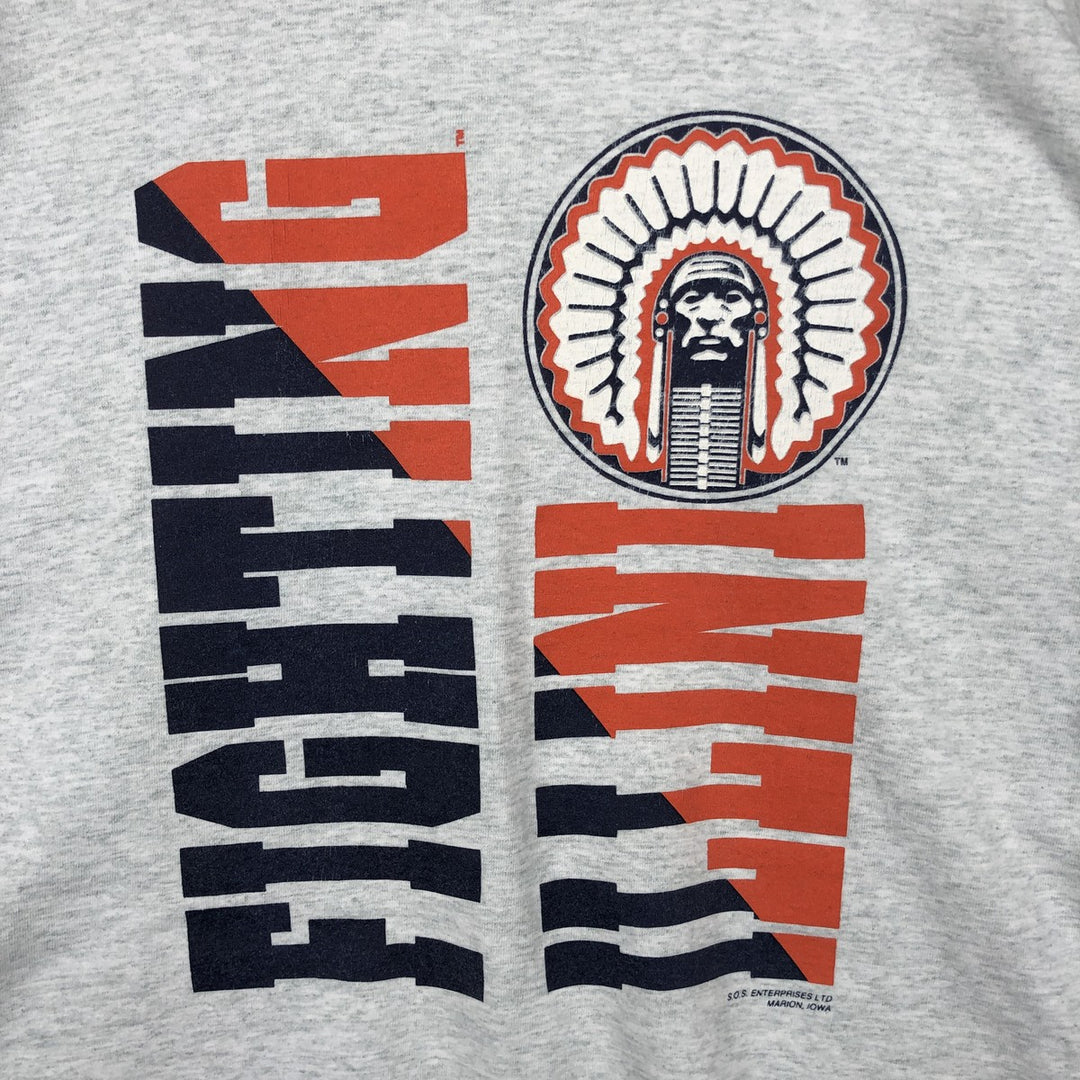 College T-shirt, Men's size L (approx.), Vintage unclear gray type Vintage Second Hand