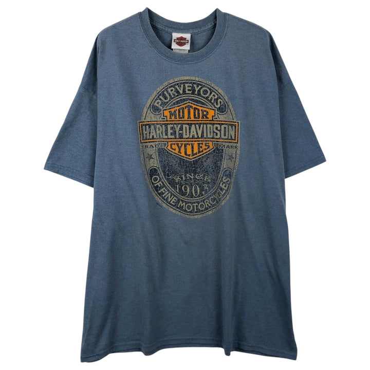 Harley-Davidson Elvis Presley Motorcycle T-shirt, Men's XL (approx.) cotton Blue type light blue Vintage Second Hand