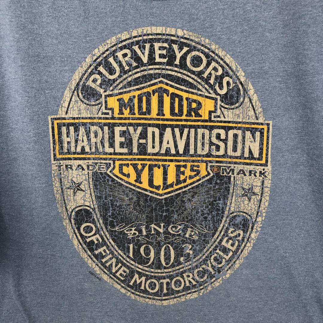 Harley-Davidson Elvis Presley Motorcycle T-shirt, Men's XL (approx.) cotton Blue type light blue Vintage Second Hand