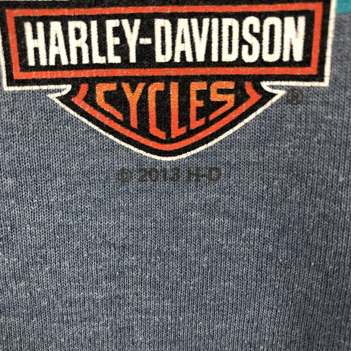 Harley-Davidson Elvis Presley Motorcycle T-shirt, Men's XL (approx.) cotton Blue type light blue Vintage Second Hand