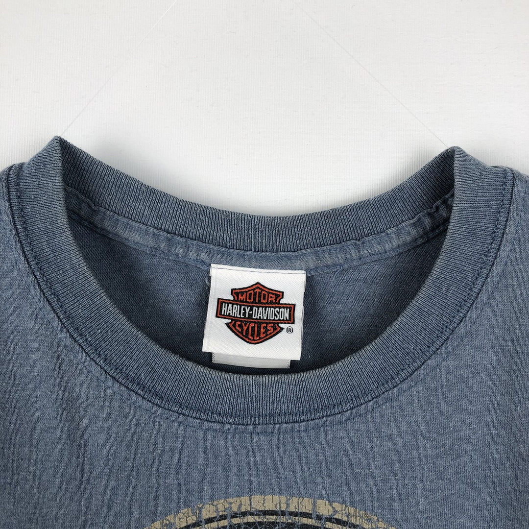 Harley-Davidson Elvis Presley Motorcycle T-shirt, Men's XL (approx.) cotton Blue type light blue Vintage Second Hand