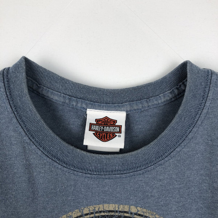 Harley-Davidson Elvis Presley Motorcycle T-shirt, Men's XL (approx.) cotton Blue type light blue Vintage Second Hand