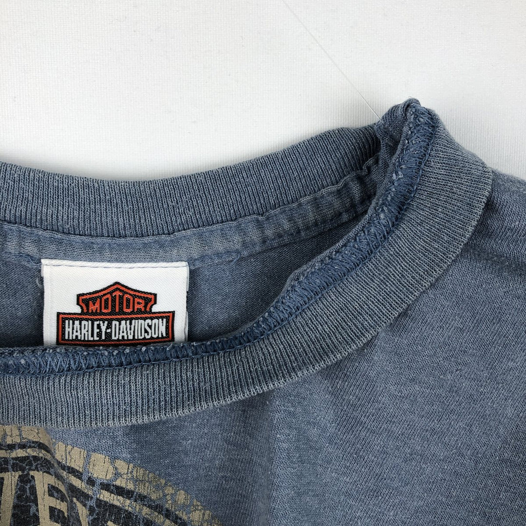 Harley-Davidson Elvis Presley Motorcycle T-shirt, Men's XL (approx.) cotton Blue type light blue Vintage Second Hand