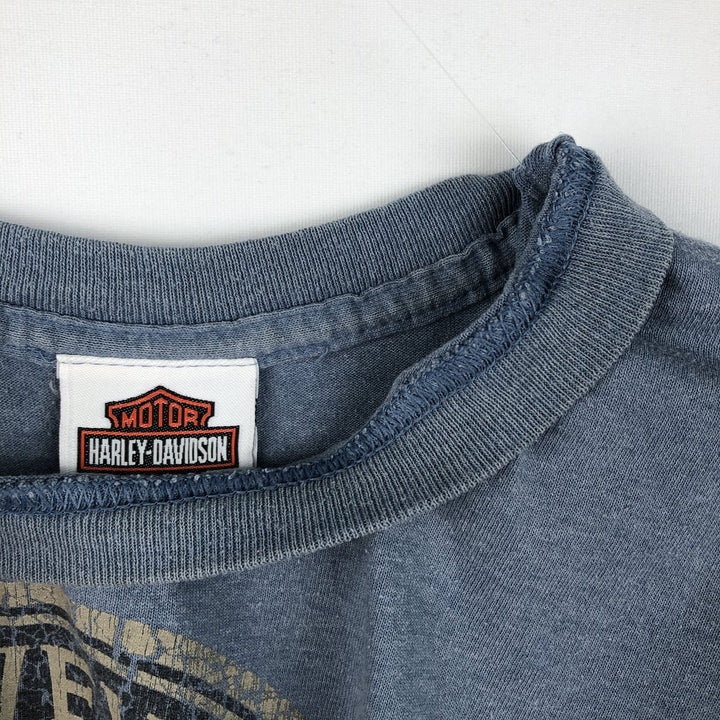 Harley-Davidson Elvis Presley Motorcycle T-shirt, Men's XL (approx.) cotton Blue type light blue Vintage Second Hand