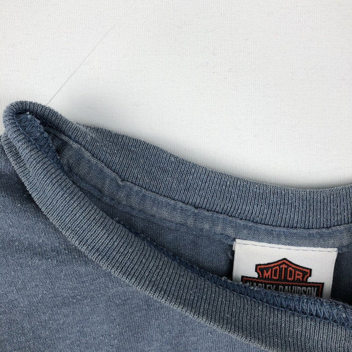 Harley-Davidson Elvis Presley Motorcycle T-shirt, Men's XL (approx.) cotton Blue type light blue Vintage Second Hand