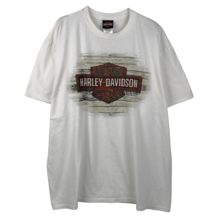 Harley-Davidson Stars and Stripes Motorcycle T-Shirt, Men's Size XL cotton white type Vintage Second Hand