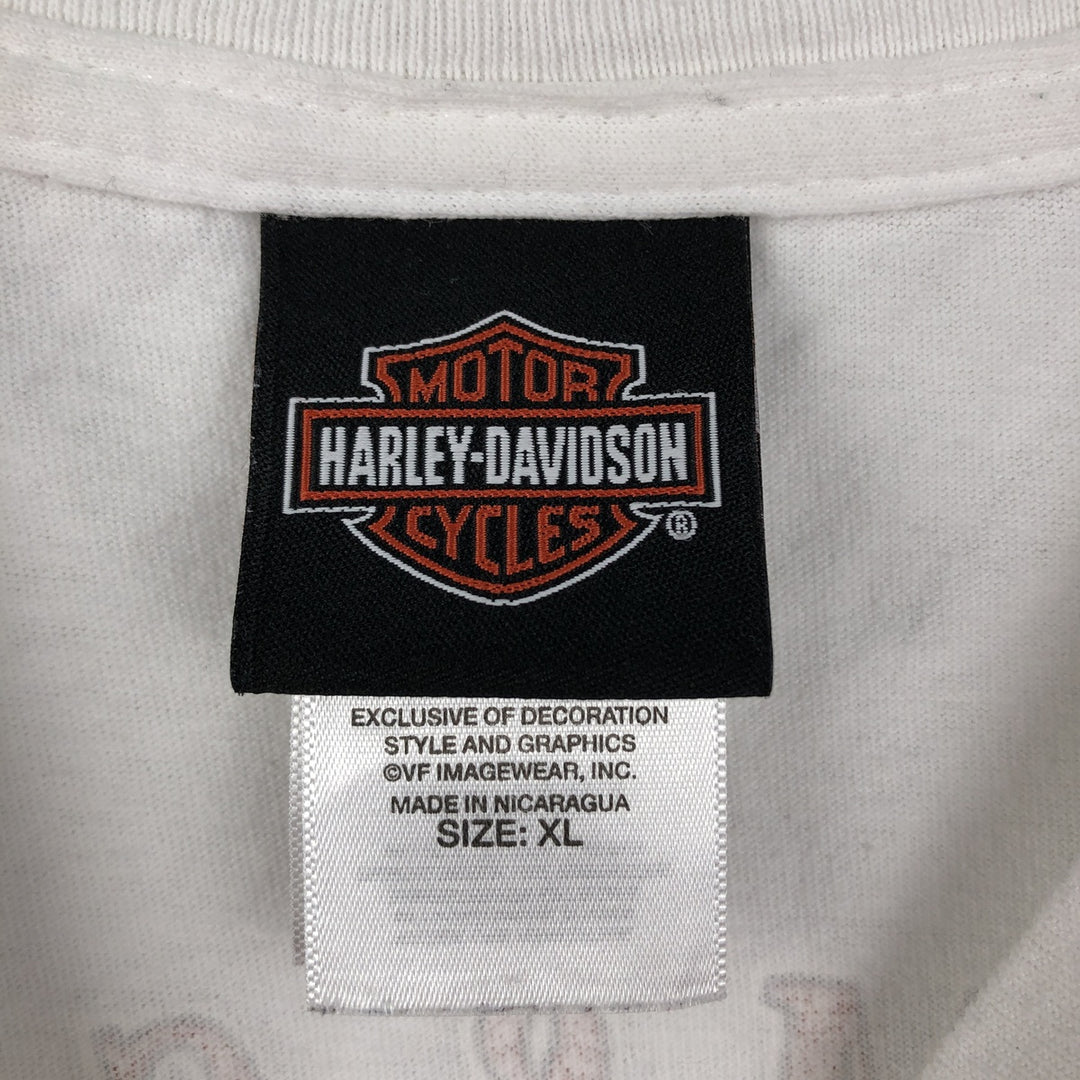 Harley-Davidson Stars and Stripes Motorcycle T-Shirt, Men's Size XL cotton white type Vintage Second Hand