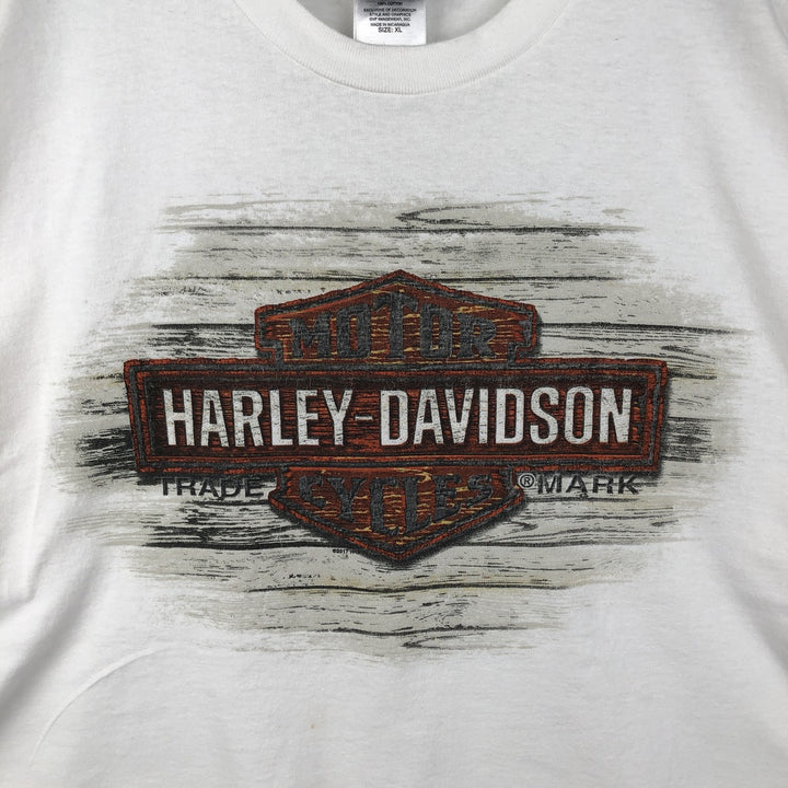 Harley-Davidson Stars and Stripes Motorcycle T-Shirt, Men's Size XL cotton white type Vintage Second Hand