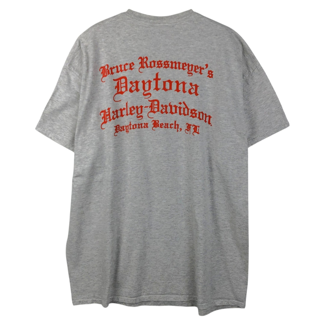 Harley-Davidson Eagle Pattern Motorcycle Bike T-shirt Men's XL cotton gray type Vintage Second Hand