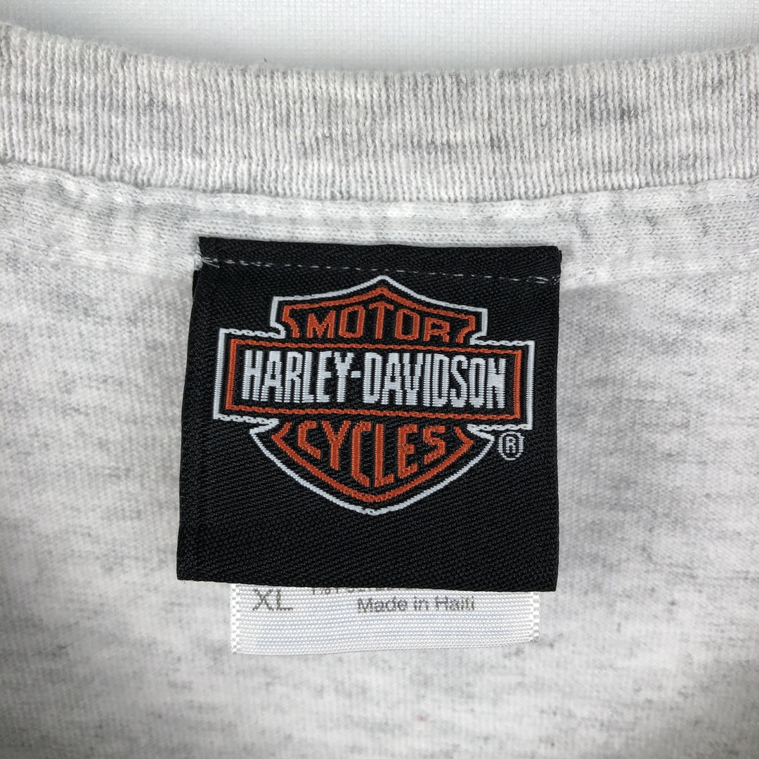 Harley-Davidson Eagle Pattern Motorcycle Bike T-shirt Men's XL cotton gray type Vintage Second Hand