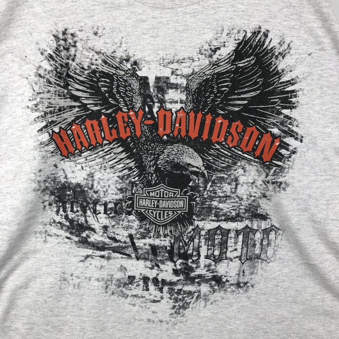 Harley-Davidson Eagle Pattern Motorcycle Bike T-shirt Men's XL cotton gray type Vintage Second Hand