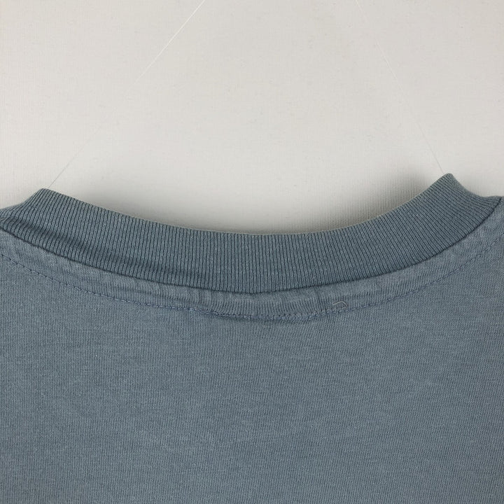 90'S Harley-Davidson Hanes BEEFY-T Eagle Pattern Motorcycle T-Shirt, Made in USA, Men's XL equivalent. cotton Blue type light blue Vintage Second Hand