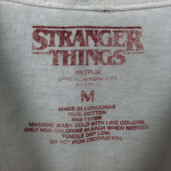 STRANGER THINGS Stranger Things Movie T-shirt Men's M size cotton white type Vintage Second Hand
