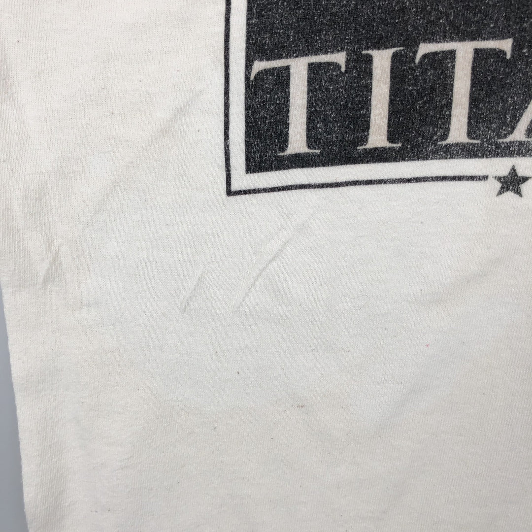 TITANIC Movie T-Shirt (Men's Size S) unclear white type Vintage Second Hand