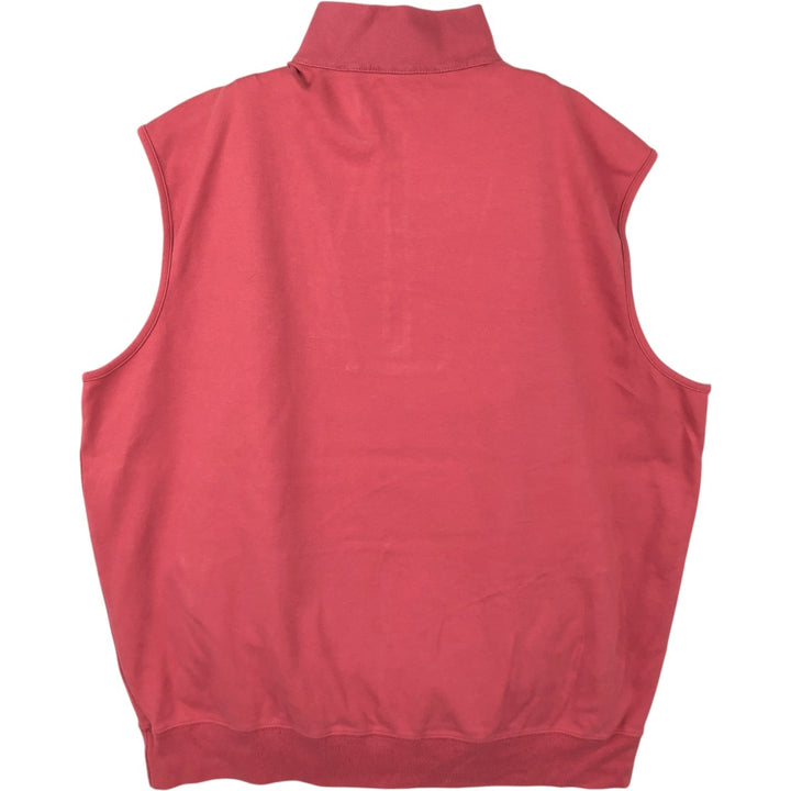 Ralph Lauren POLO GOLF Half-Zip Sweat Vest, Men's Size XL (approx.) cotton pink type Vintage Second Hand