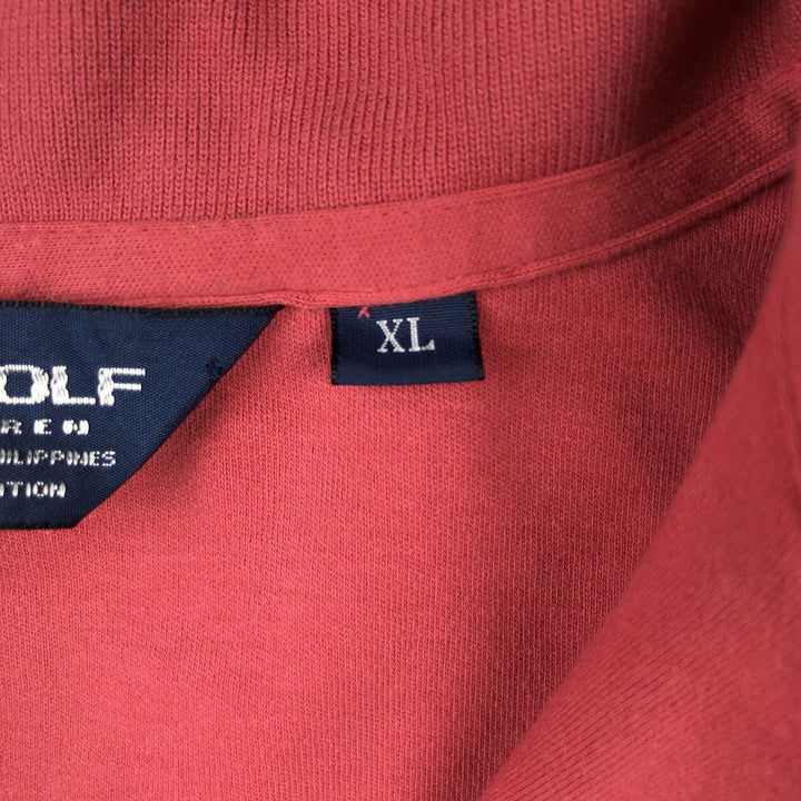 Ralph Lauren POLO GOLF Half-Zip Sweat Vest, Men's Size XL (approx.) cotton pink type Vintage Second Hand