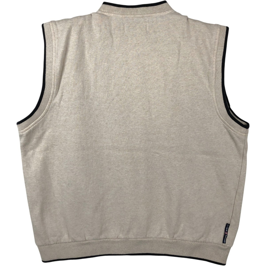 Ralph Lauren CHAPS V-neck sweat vest, men's size L (approx.) cotton unbleached Vintage Second Hand