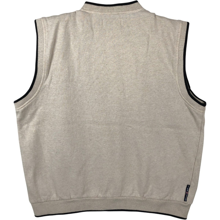 Ralph Lauren CHAPS V-neck sweat vest, men's size L (approx.) cotton unbleached Vintage Second Hand