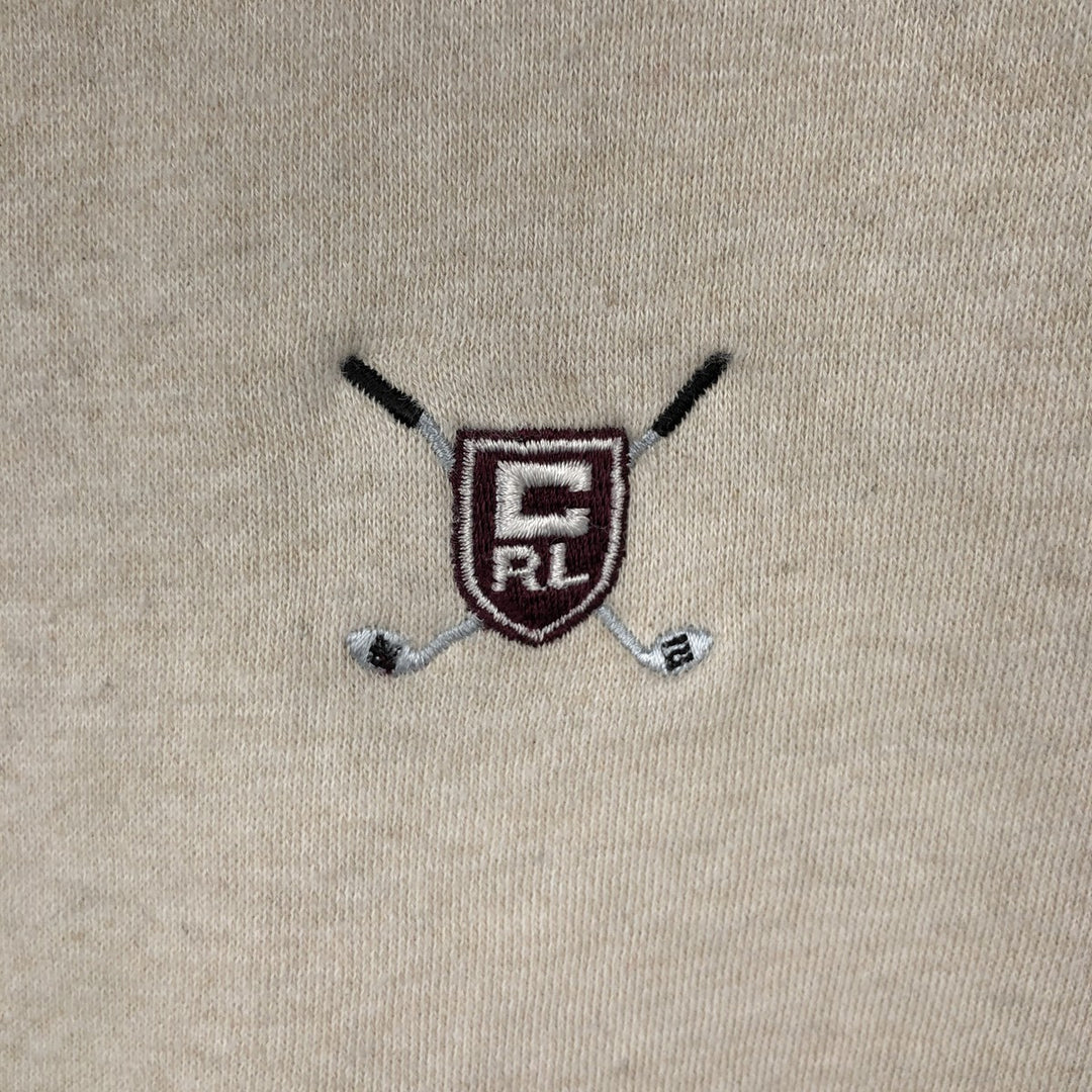 Ralph Lauren CHAPS V-neck sweat vest, men's size L (approx.) cotton unbleached Vintage Second Hand