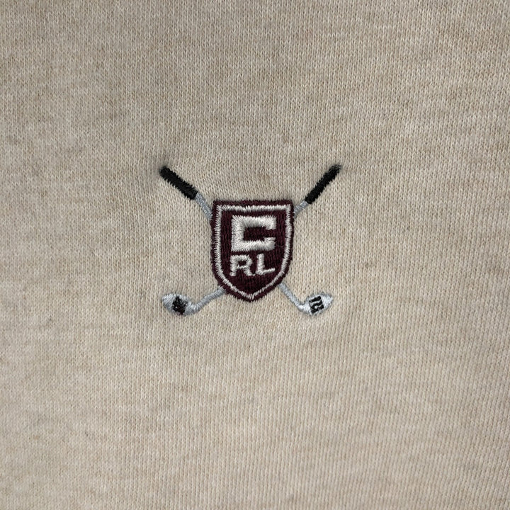 Ralph Lauren CHAPS V-neck sweat vest, men's size L (approx.) cotton unbleached Vintage Second Hand