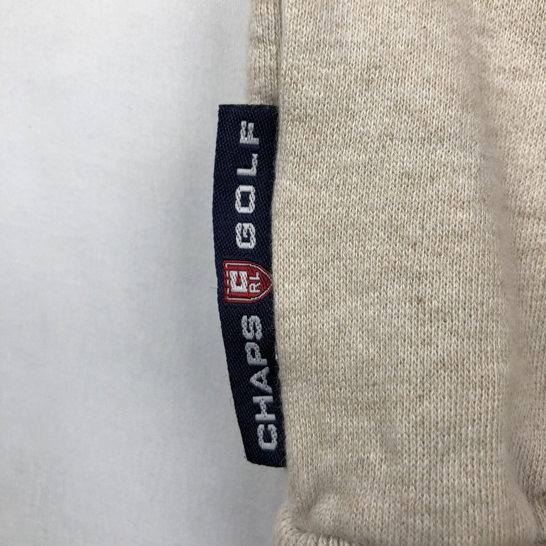 Ralph Lauren CHAPS V-neck sweat vest, men's size L (approx.) cotton unbleached Vintage Second Hand