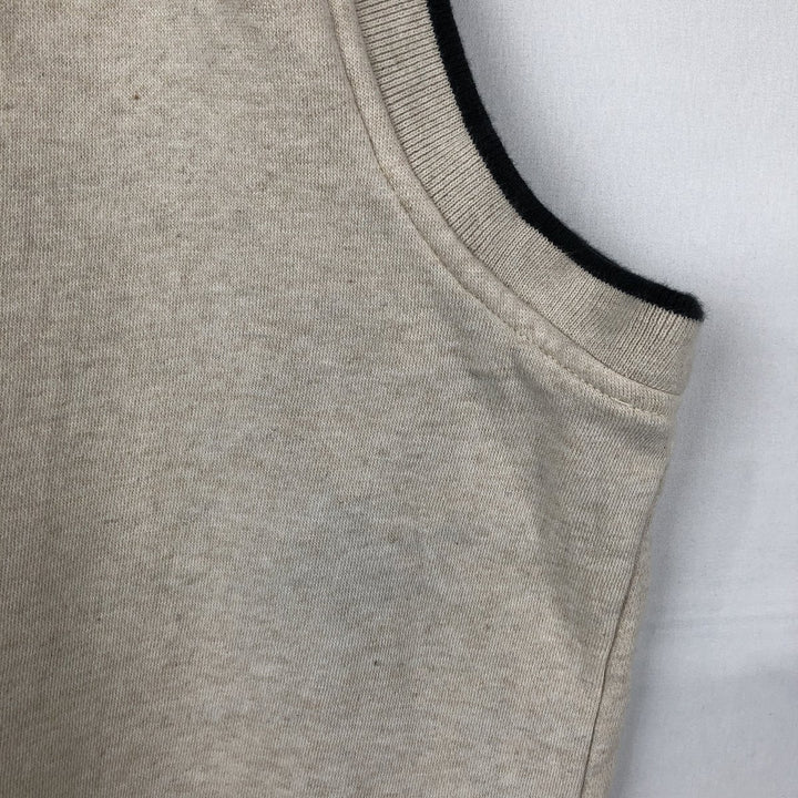 Ralph Lauren CHAPS V-neck sweat vest, men's size L (approx.) cotton unbleached Vintage Second Hand