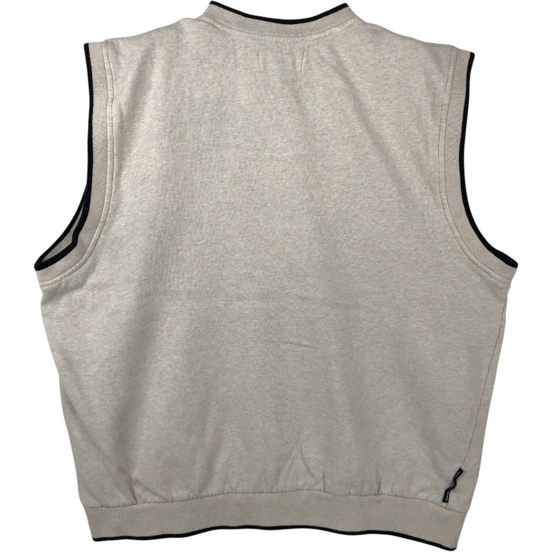 Ralph Lauren CHAPS V-neck chaps sweat vest, men's size XL (approx.) cotton unbleached Vintage Second Hand