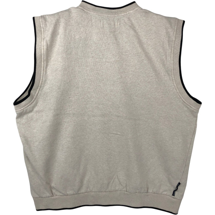 Ralph Lauren CHAPS V-neck chaps sweat vest, men's size XL (approx.) cotton unbleached Vintage Second Hand