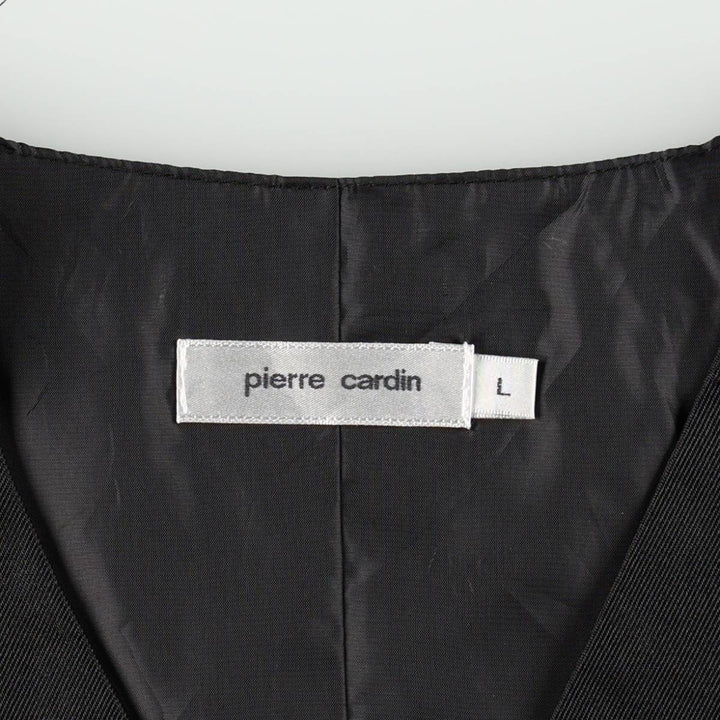 Pierre Cardin gilet suit vest, men's size L (approx.) polyester black type Vintage Second Hand